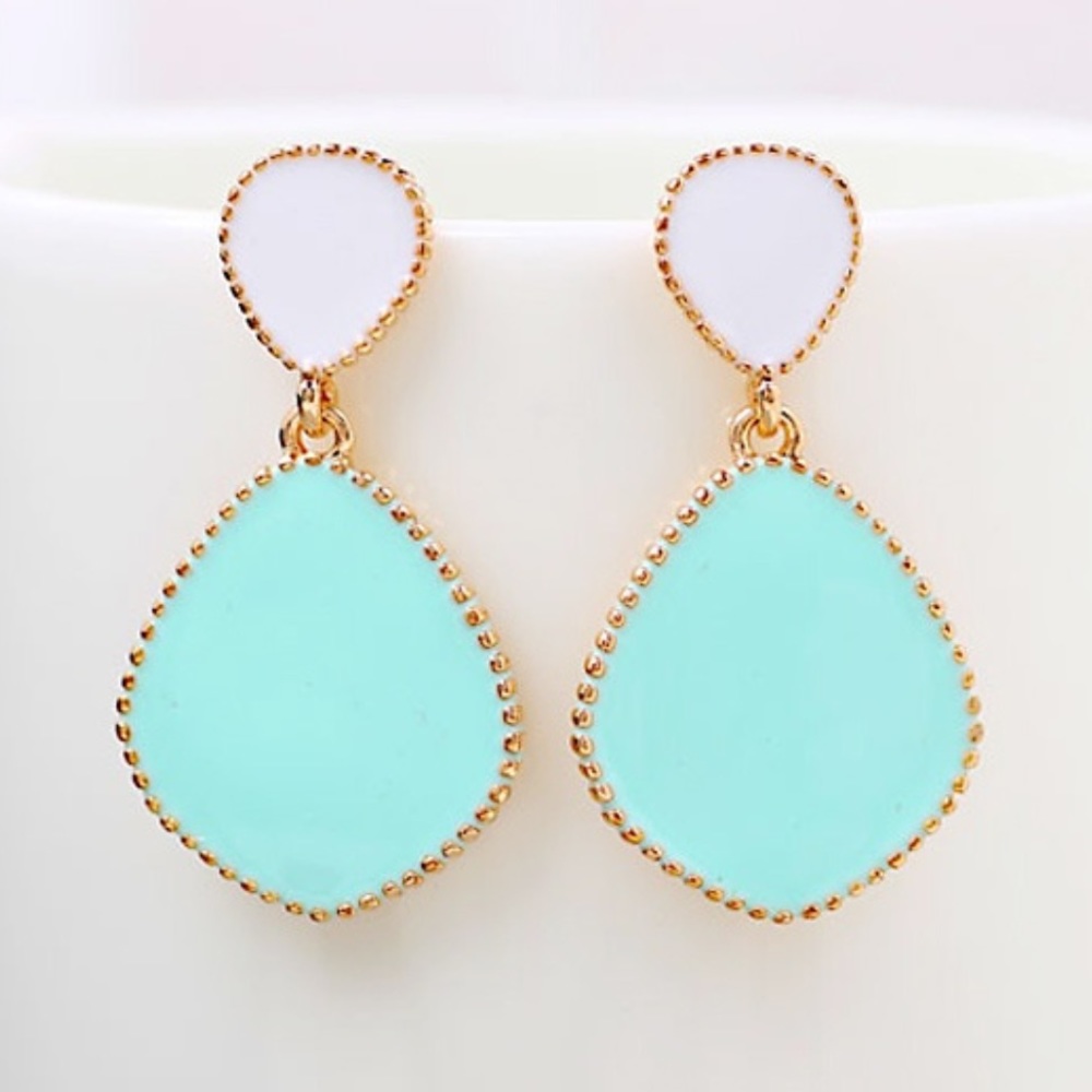 Candy color enamel dangle earring