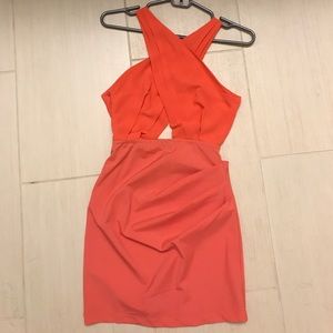 Salmon criss-cross dress