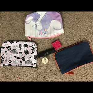Ipsy makeup bags and samples