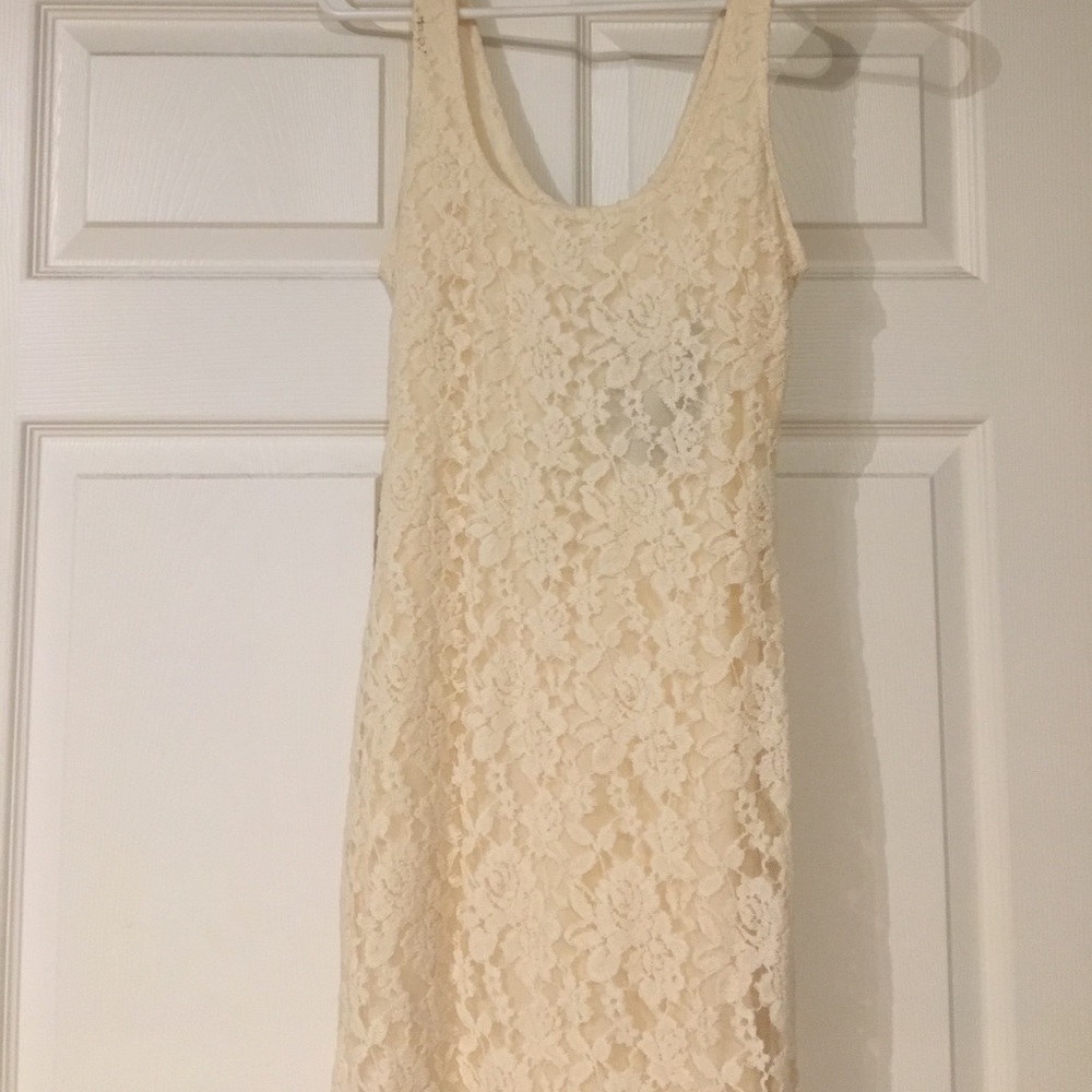Cream lace dress