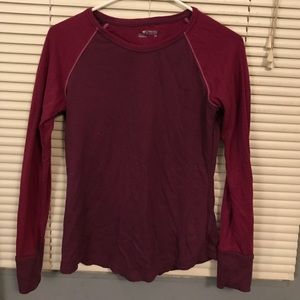 Long sleeve maroon shirt