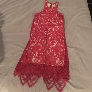 Express red slip dress