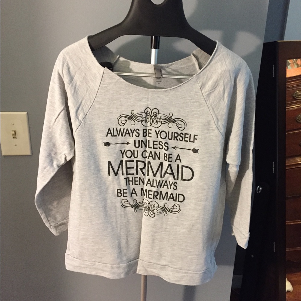 Off the shoulder sweatshirt