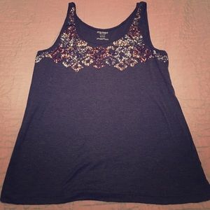 Soft embellished tank