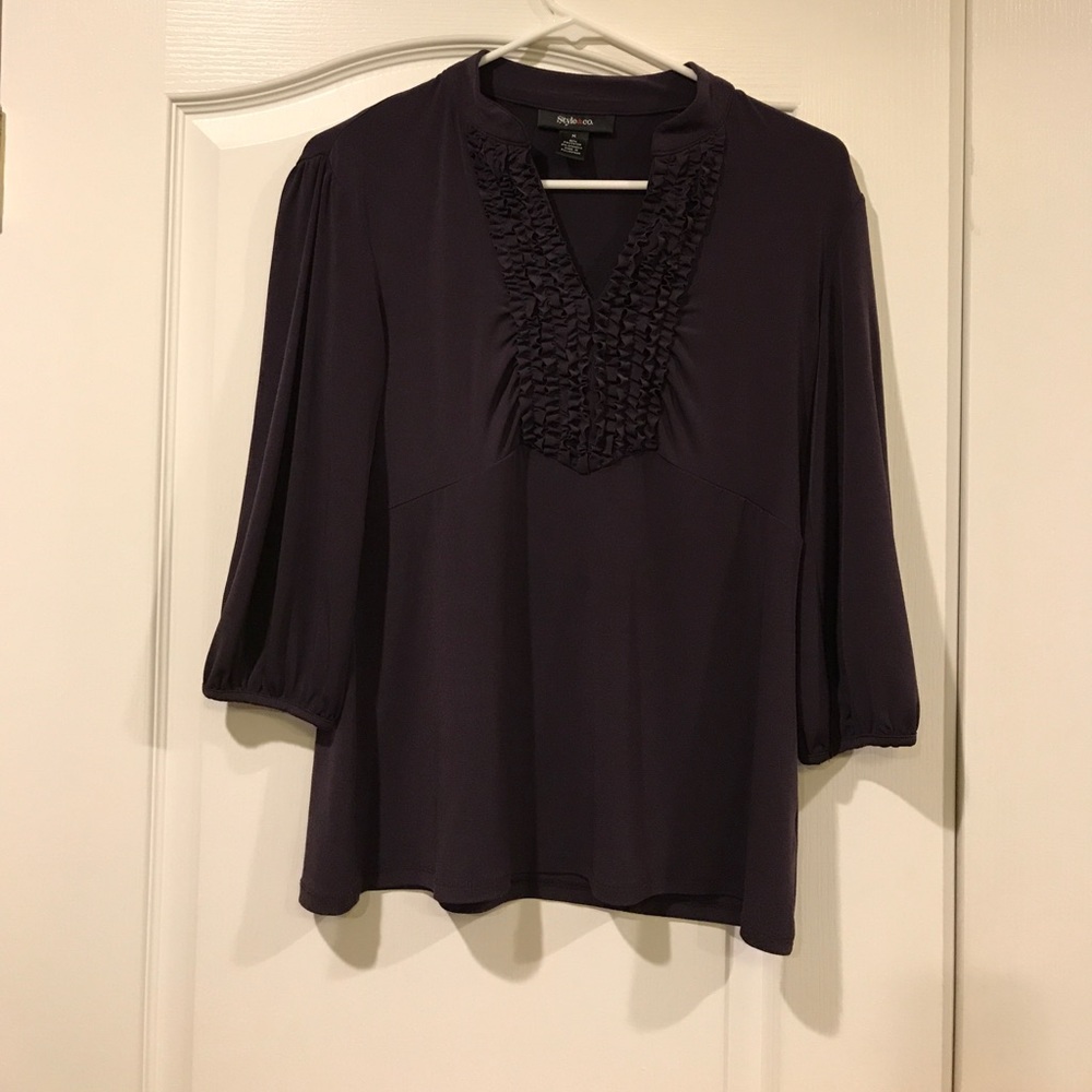 Style & co plum blouse