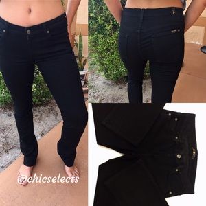 7 FOR ALL MANKIND BLACK SLIM BOOTCUT JEANS SIZE 30