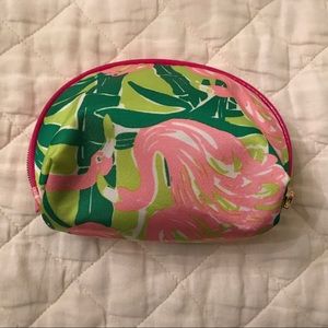 Lilly Pulitzer Flamingo Pink & Green Cosmetic Bag