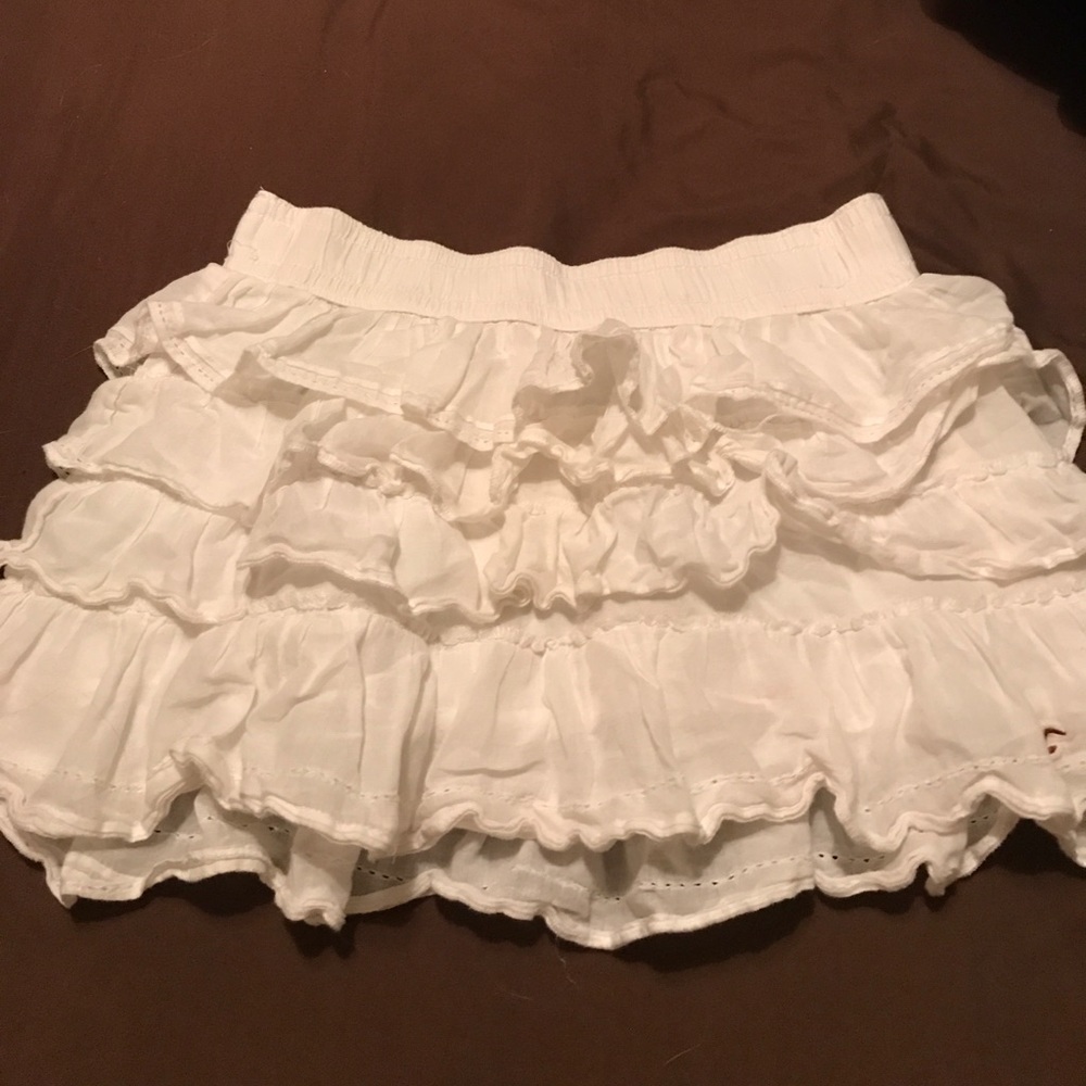 White mini skirt