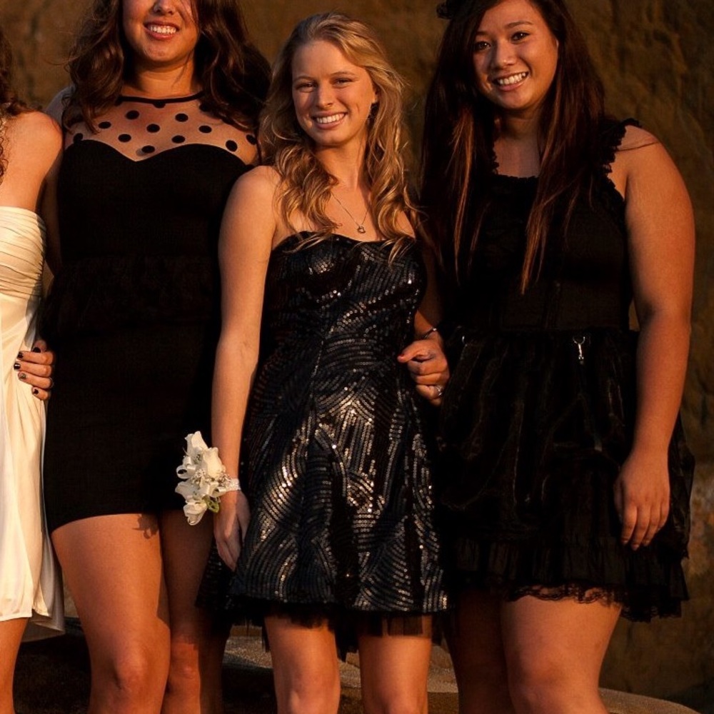 Black Sequence Homecoming dress