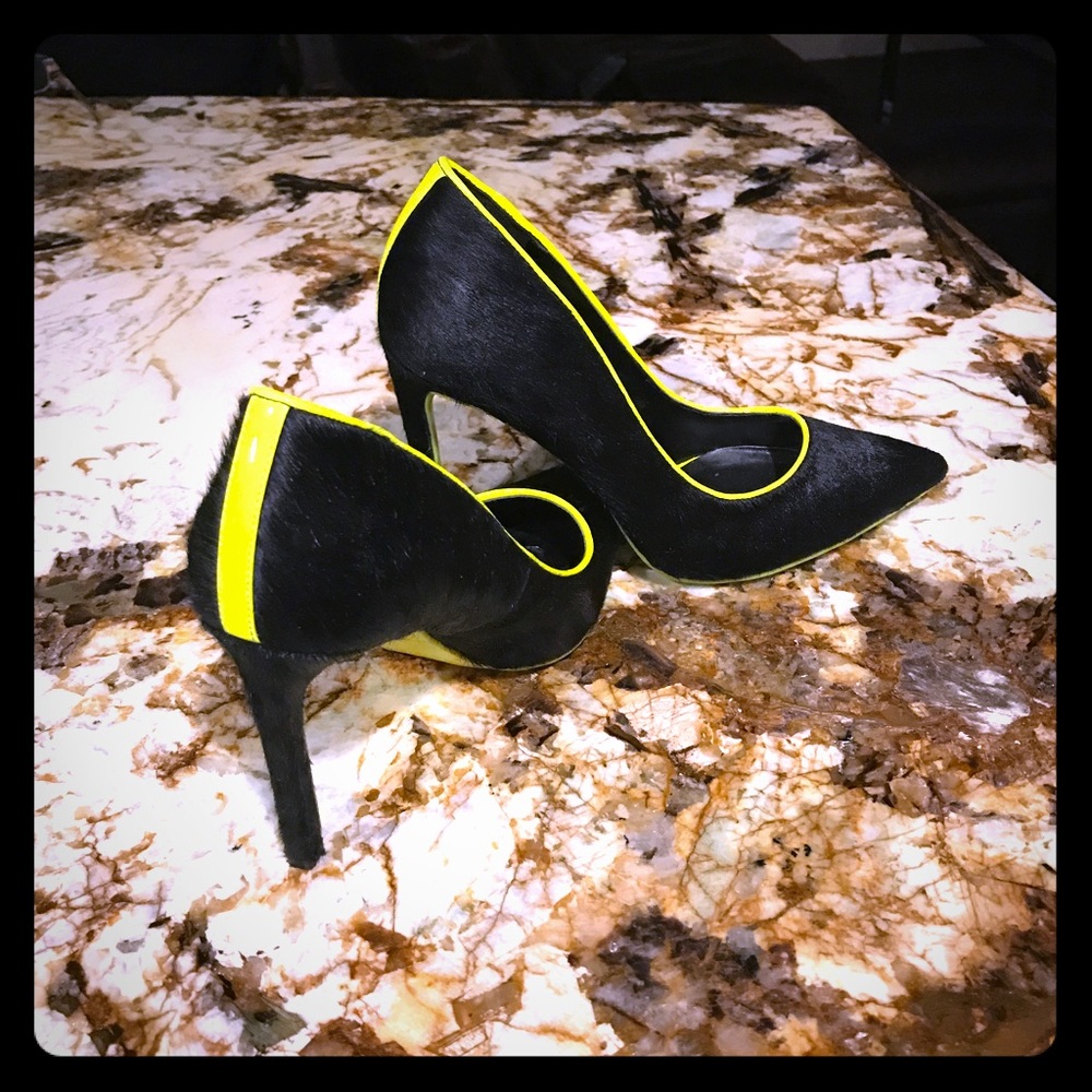 Black Pony Hair Pumps