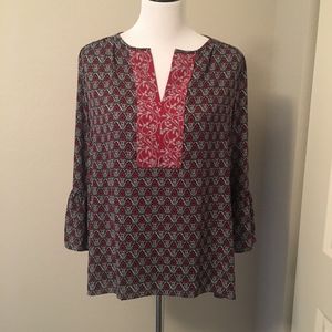 LOFT Multi-colored printed Blouse - Sz M