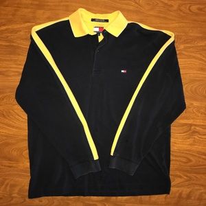 Vtg Tommy Hilfiger long sleeved polo