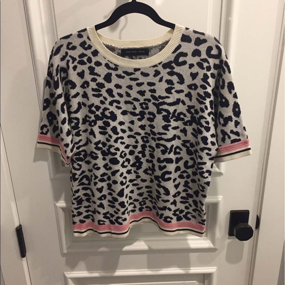 Endless rose cheetah mid sleeve length sweater