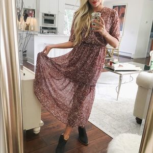 Who What Wear Burgundy Maxi