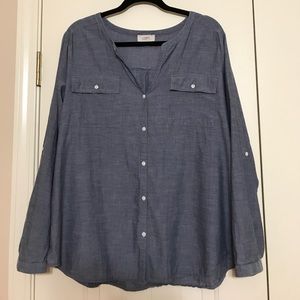 The loft denim blouse