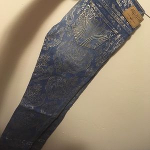 Hollister flower pattern jeans