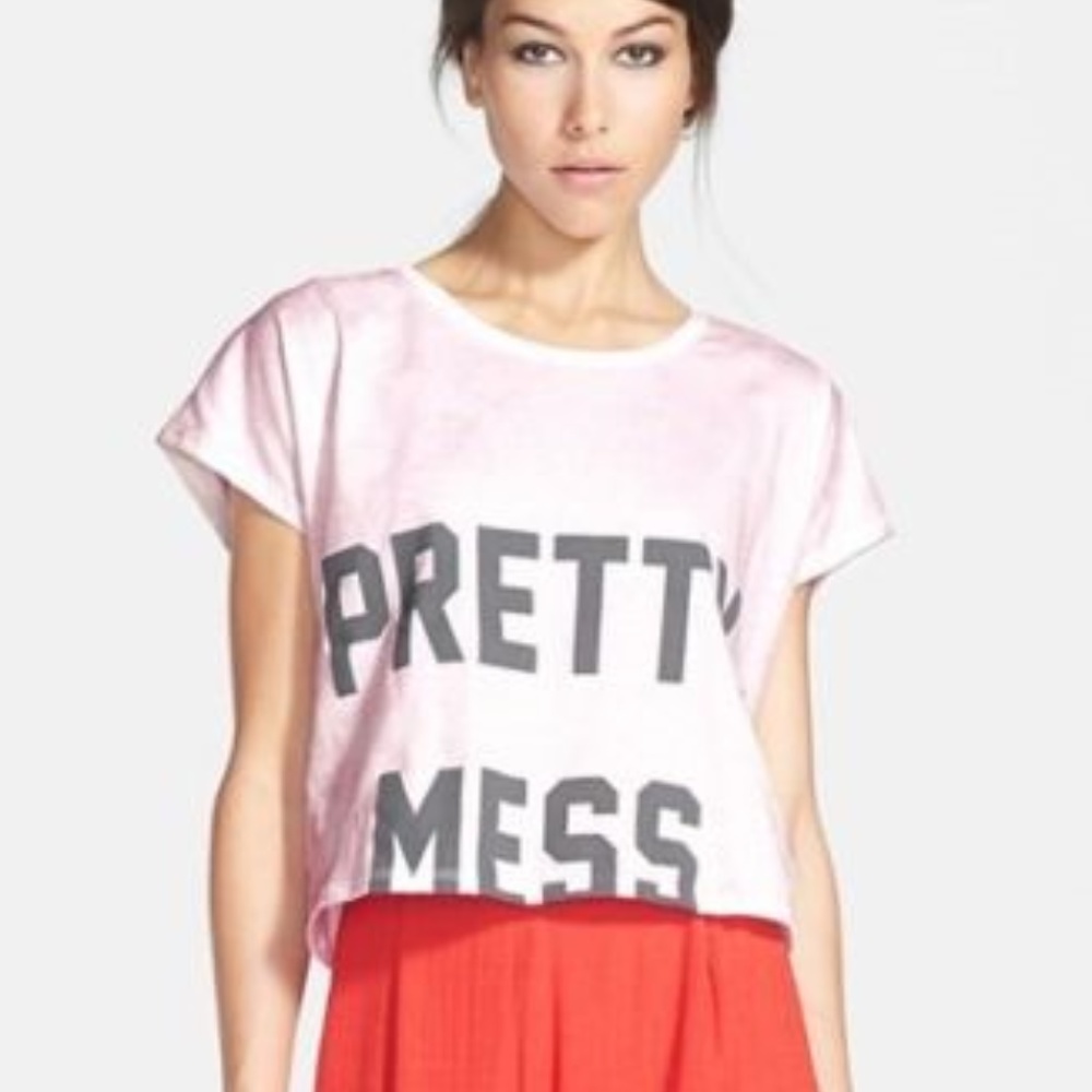 "Pretty Mess" Crop Tee by  In Love with Strangers