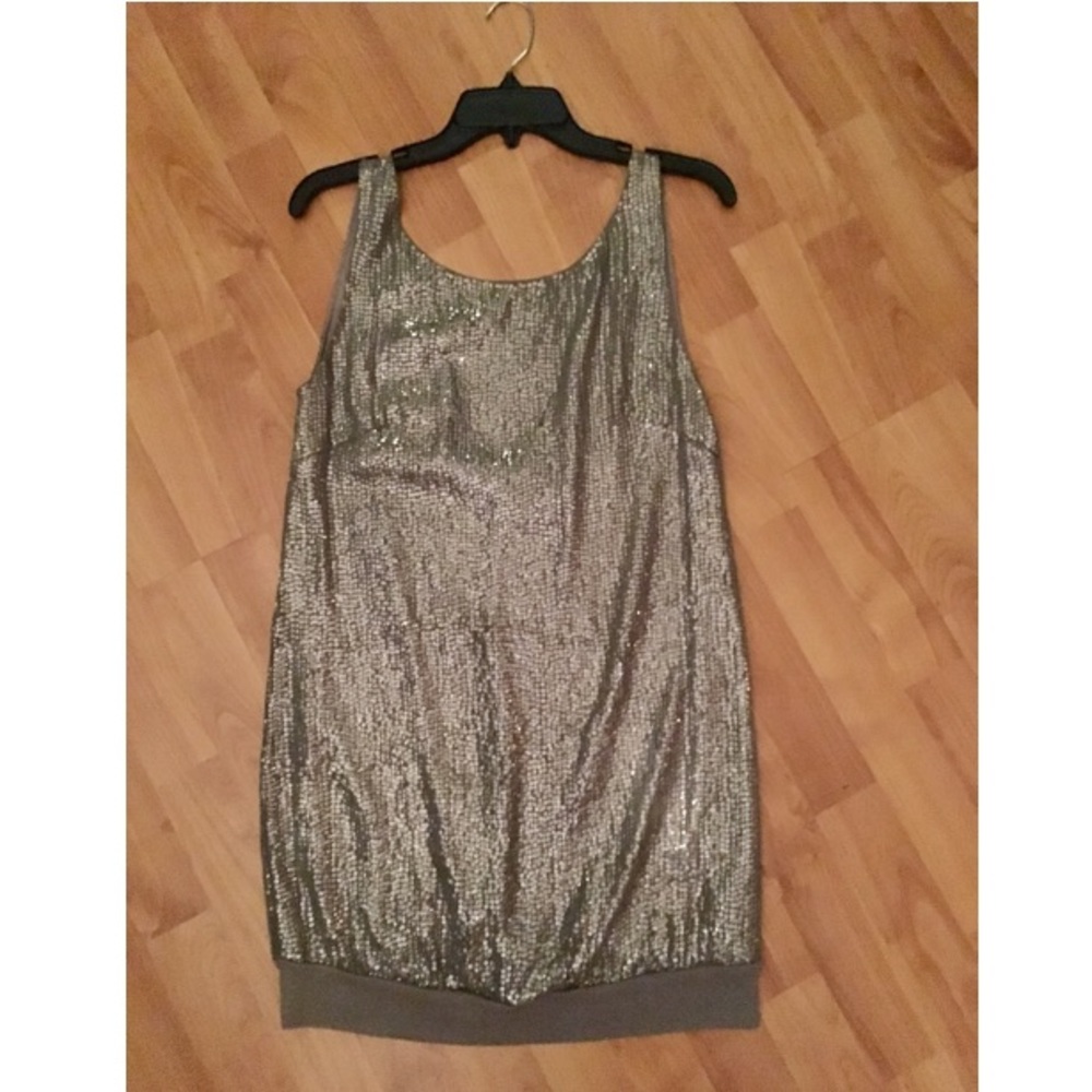 Hannah Jo Gray sequin Dress size Medium