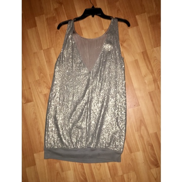 Hannah Jo Gray sequin Dress size Medium - Picture 4 of 6