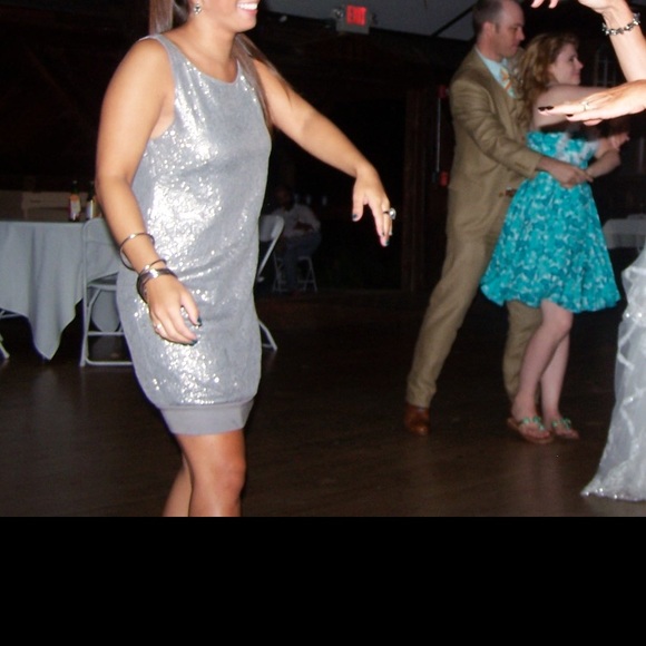 Hannah Jo Gray sequin Dress size Medium - Picture 6 of 6