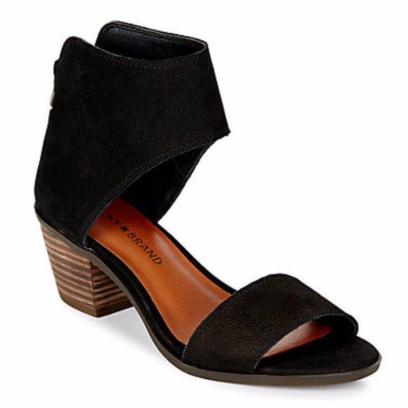 New Lucky Brand Barbina Leather Sandals - Picture 2 of 7