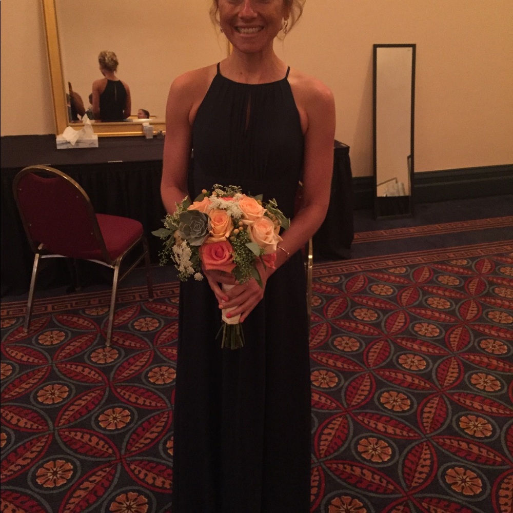 Chiffon, fully lined; floor length