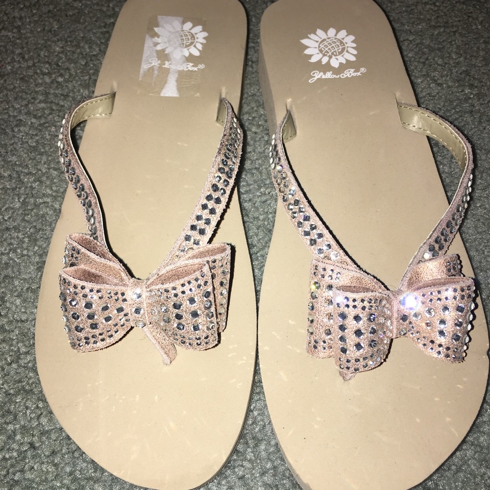Yellow Box Bow Sandals