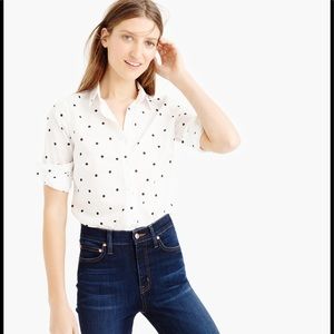 Jcrew polka dot button down