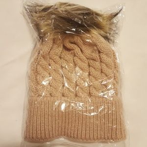 Baby Fur pom pom hat beanie