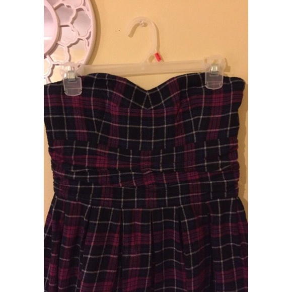 Plaid strapless dress - Picture 3 of 3