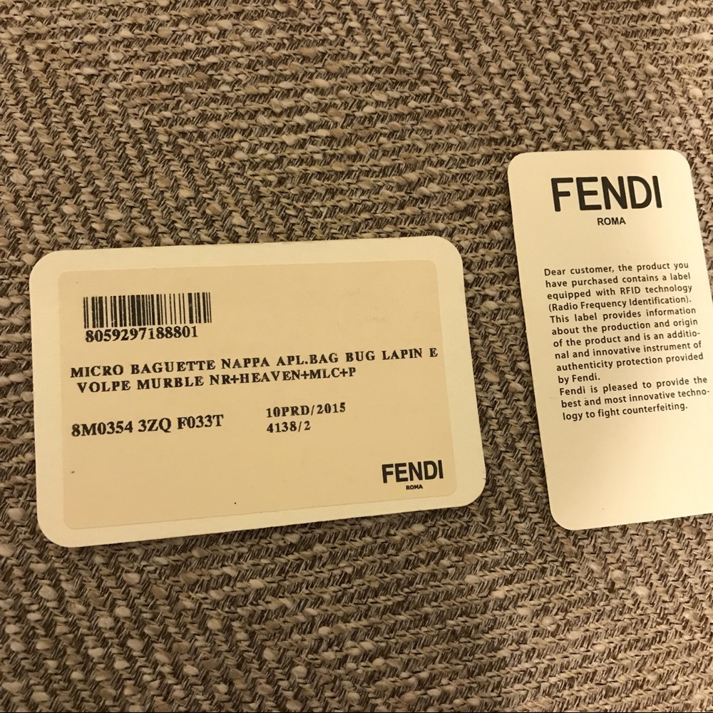 🌹Traded 🌹Fendi Fox Fur Micro Buggie Baguette - Picture 7 of 8