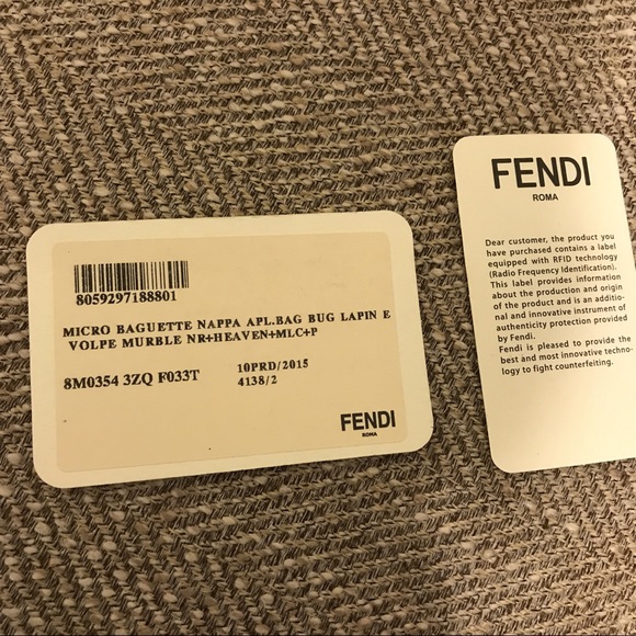 🌹Traded 🌹Fendi Fox Fur Micro Buggie Baguette - Picture 7 of 8