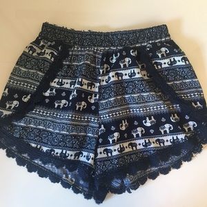 Elephant patterned shorts