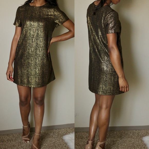 Metallic Shift Dress - Picture 3 of 7
