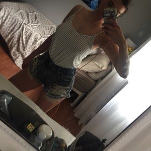 American Eagle Ripped Lace Pocket Shorts