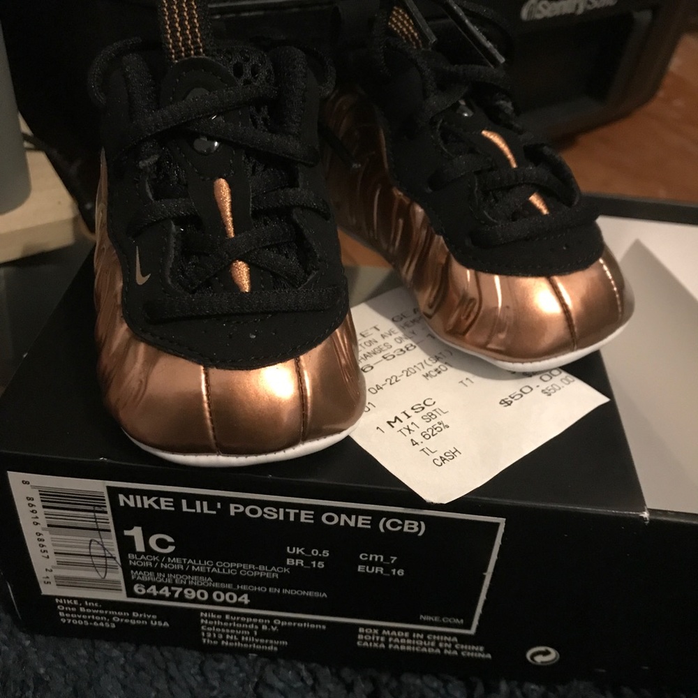 Nike Lil posite foam posite 1c crib shoe brand new