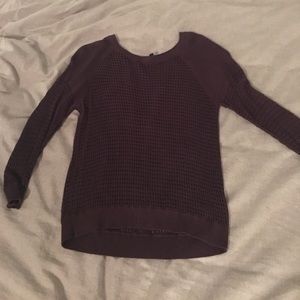 Express plum purple cable-knit sweater
