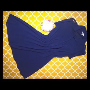 Blue Button Up Charlotte Russe Midi Dress