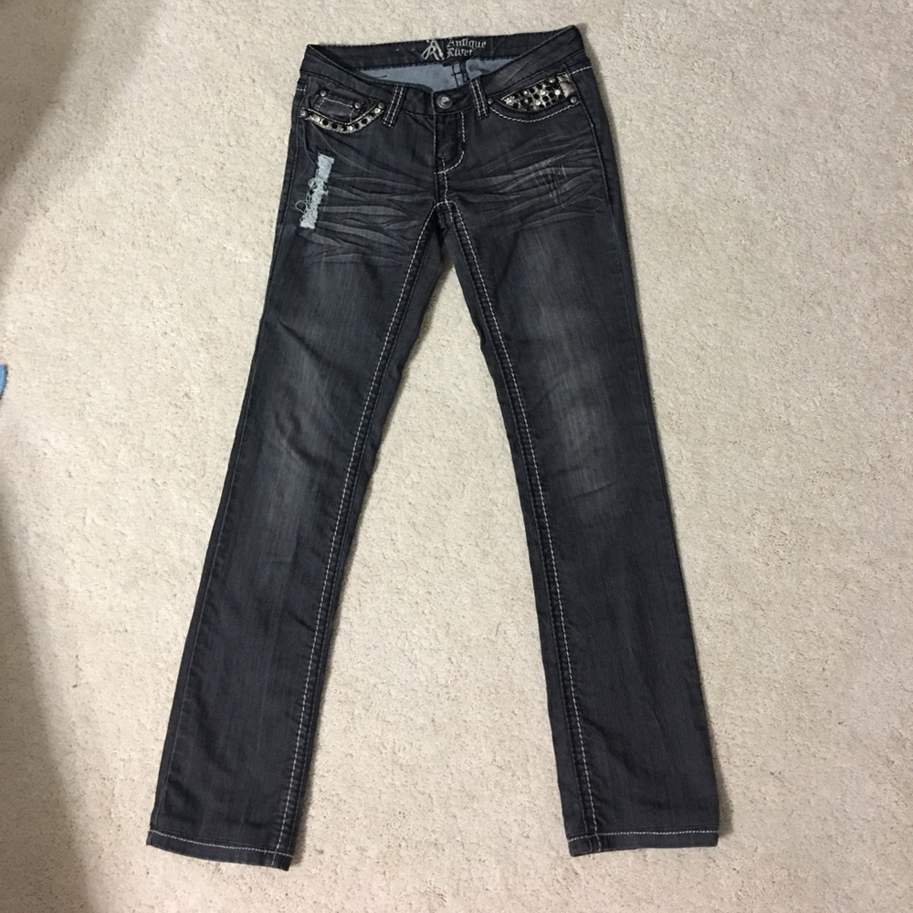 Antique Rivet Jeans - Picture 3 of 6