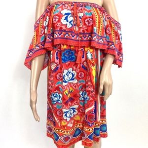 Flying Tomato Dress Off the Shoulder Boho Floral