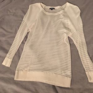 White Express cable-knit sweater