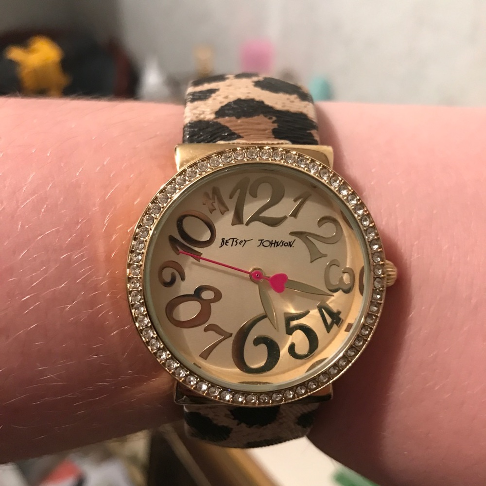 Betsy Johnson Leopard print watch