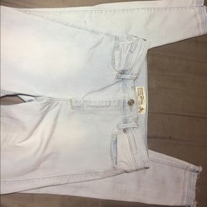 A&F Super Skinny High Rise Light Wash Jeans