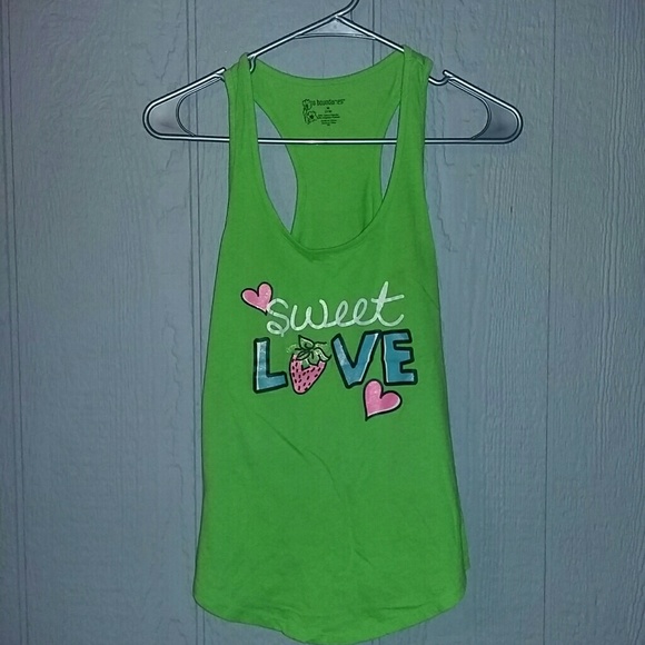 No boundaries  size medium green tank top - Picture 1 of 2