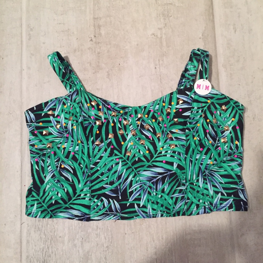 VS Pink Tropical Caged Bralette