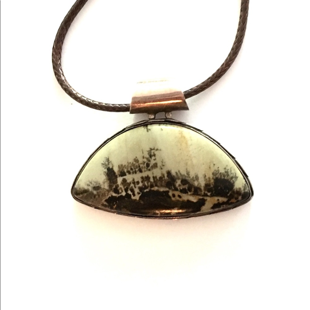 Gorgeous Stone and Silver Pendant Necklace