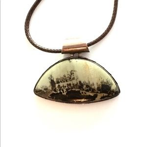 Gorgeous Stone and Silver Pendant Necklace