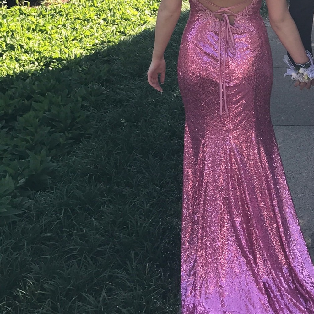 Pink sequins PROM DRESS!!!