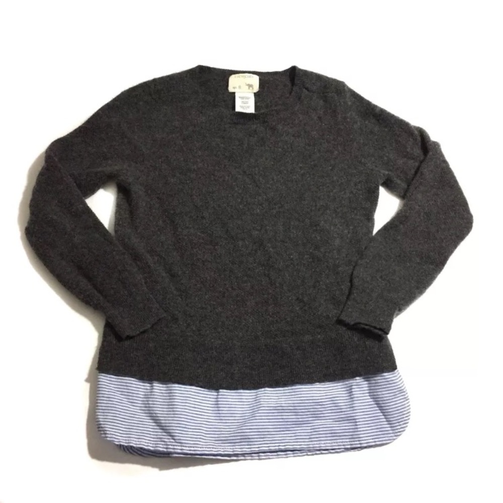 J. Crew Crewcuts girls sweater top gray blue tunic