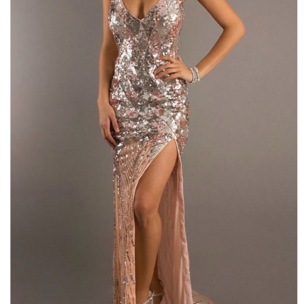 SOLD! Champagne Sequin Dress